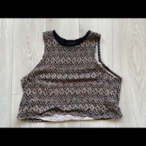 Small Forever 21 brown/black patterned crop top